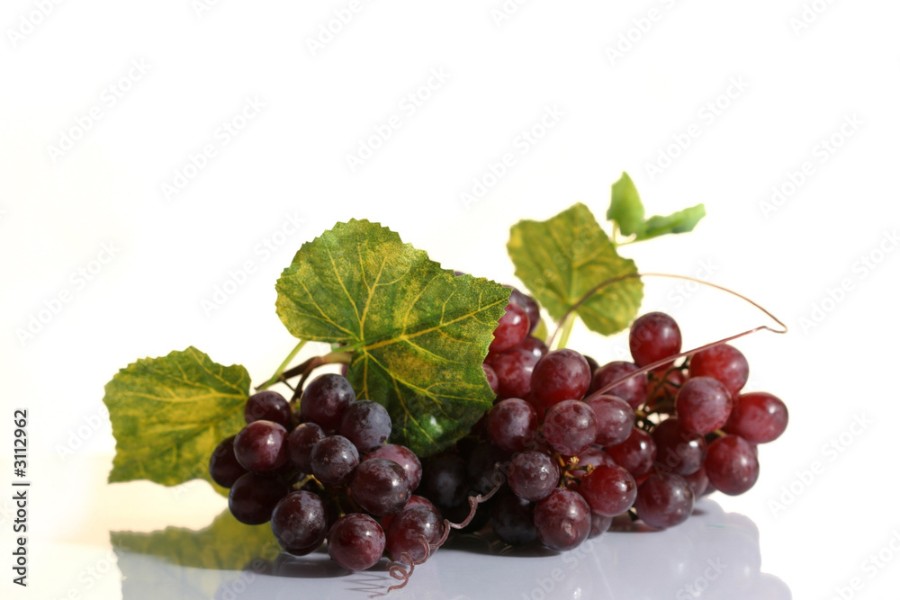 grape cluster with leaves grape cluster with leaves