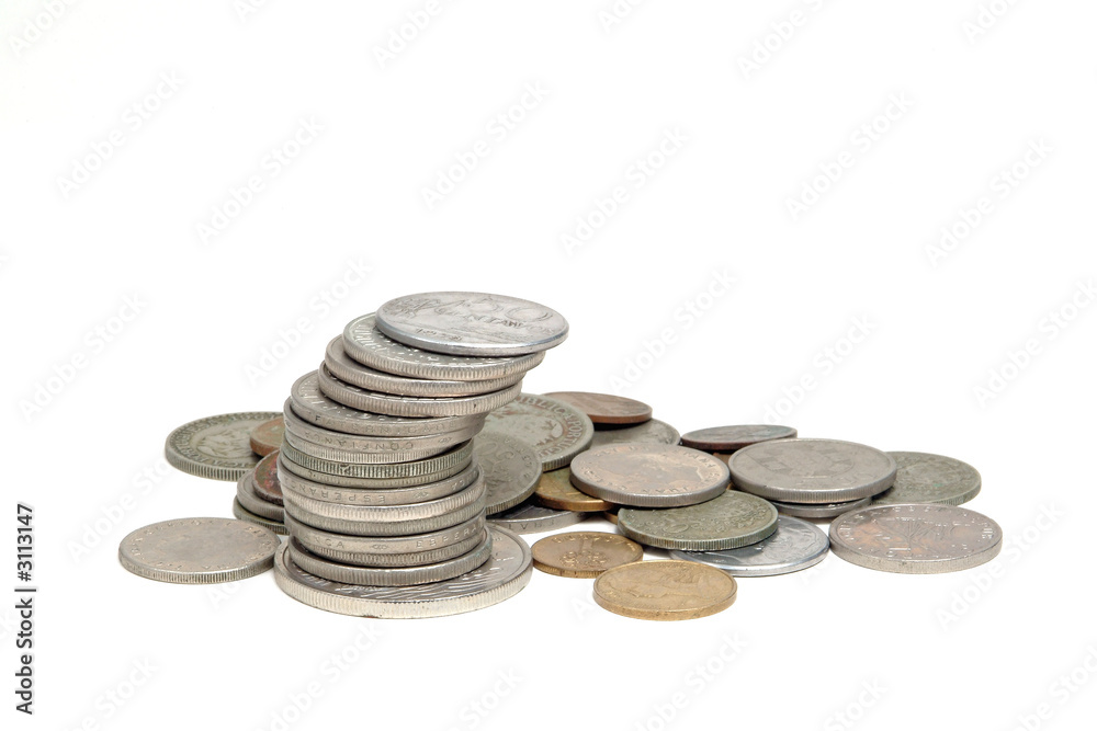 a stack of coins