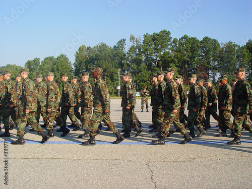 soldiers in formation photo