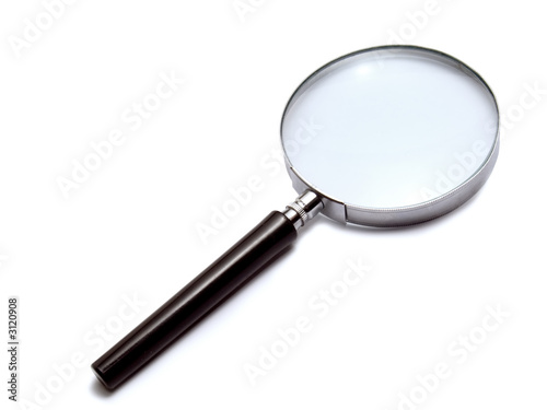 chrome magnifying glass.