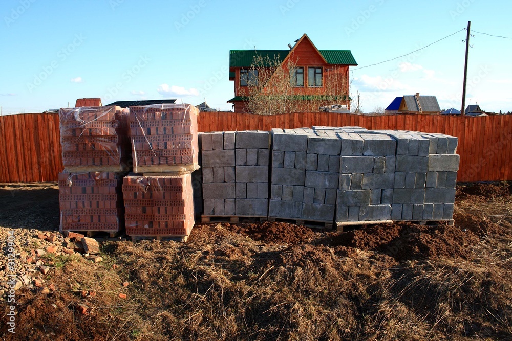 brick and concrete series with the created new house brick and concrete series with the created new house