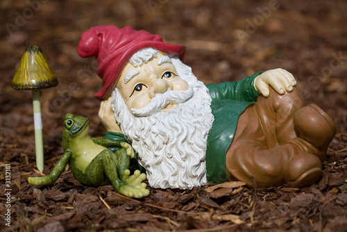 resting garden gnome
