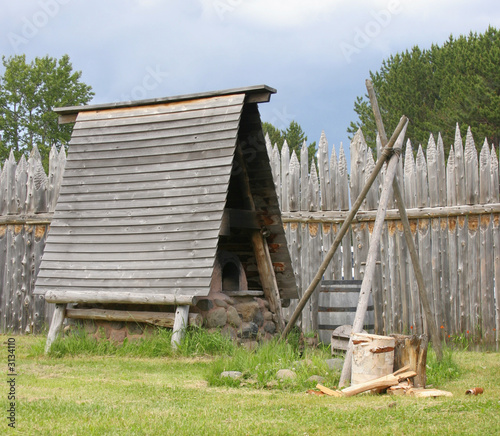 old oven - side view