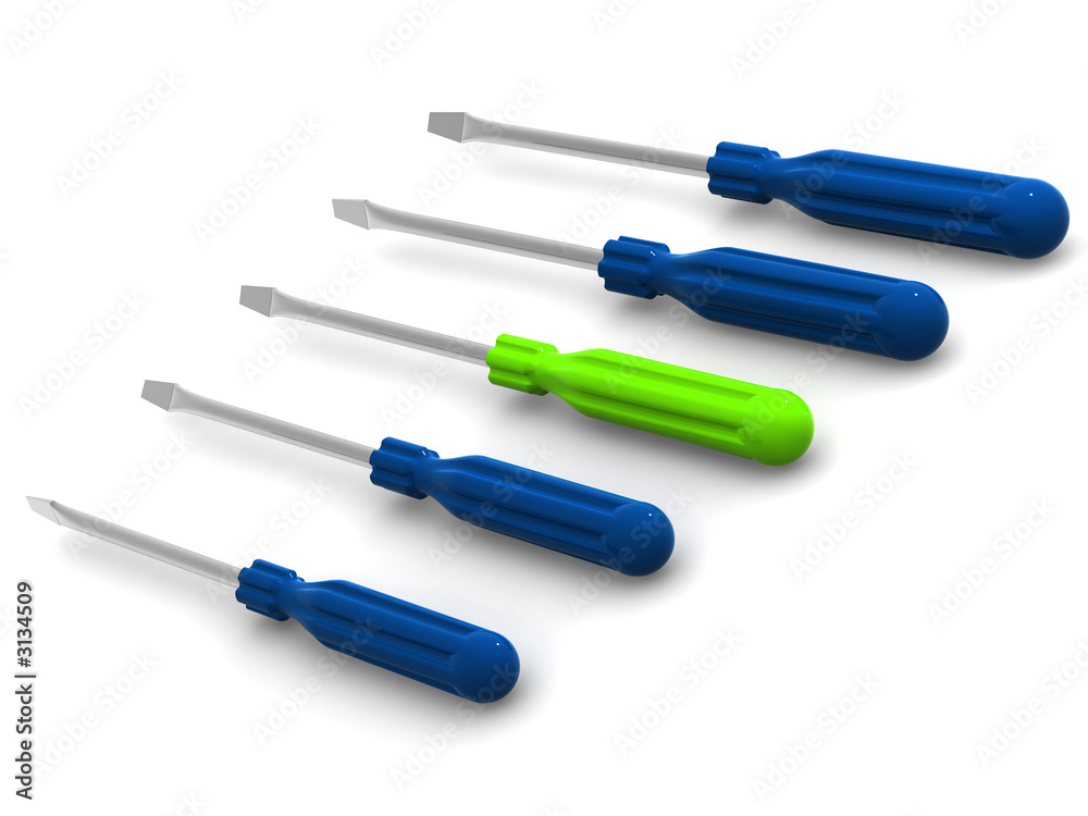 five screw-drivers five screw-drivers