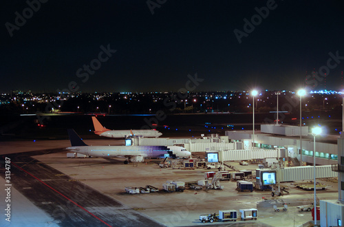 airport at night photo