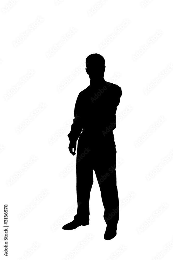 Silhouette of a businessman