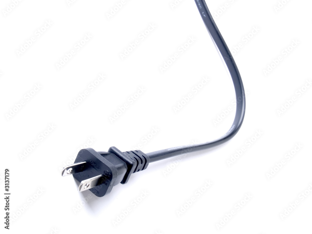 black electrical cord on white black electrical cord on white