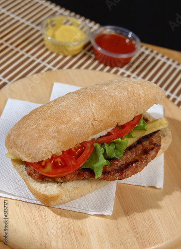 sandwich with burger photo