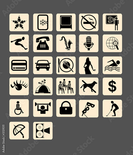 city magazine symbols