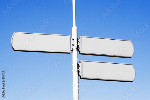 blank direction signs