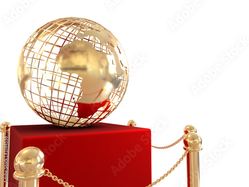 gold globe background