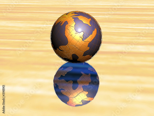 3d golden world