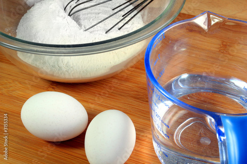 flour and eggs