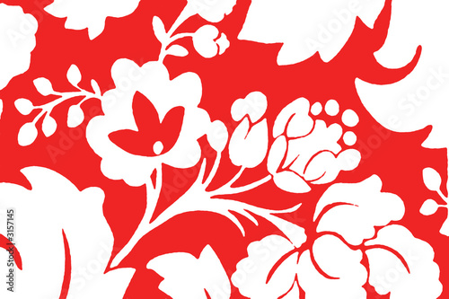 silhouette blüte rot