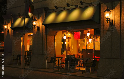 night coffee bar and terrace