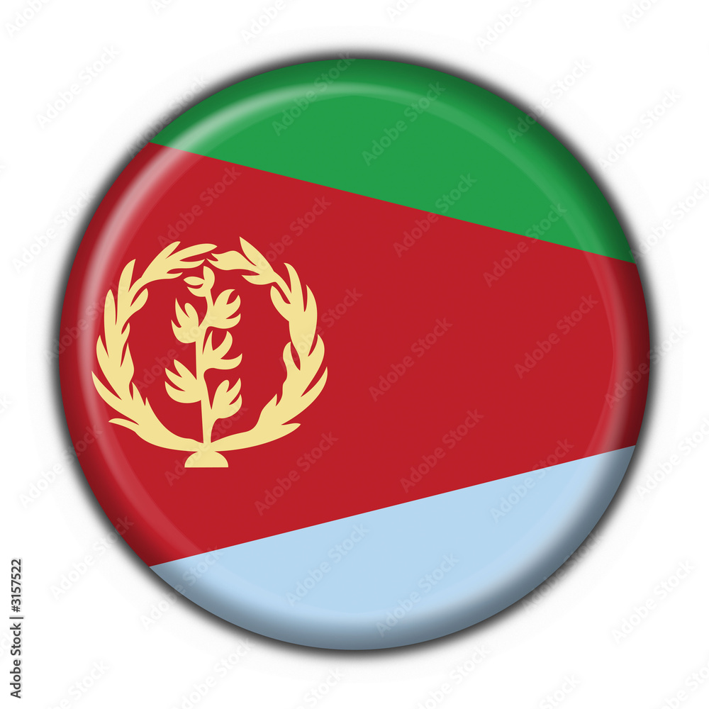 Fototapeta premium bottone bandiera eritrea button flag