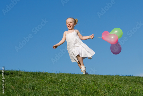 Принти на полотні happy child playing