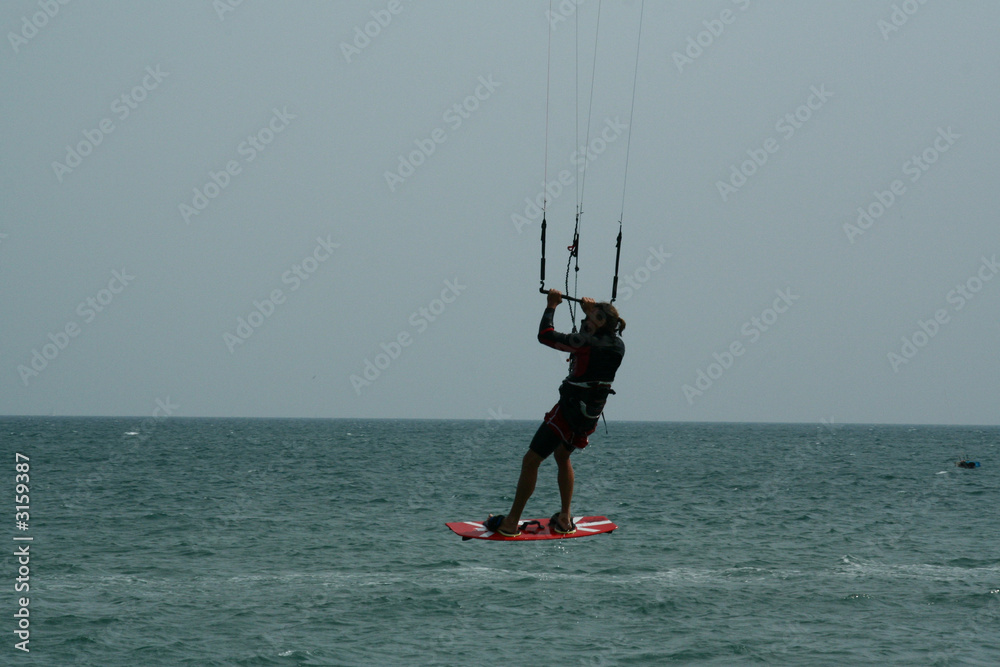 saut en kite  surf