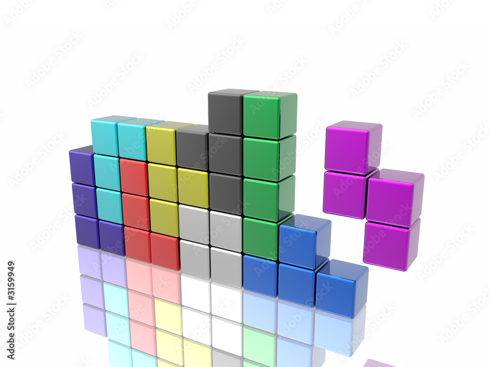 Naklejka premium tetris game