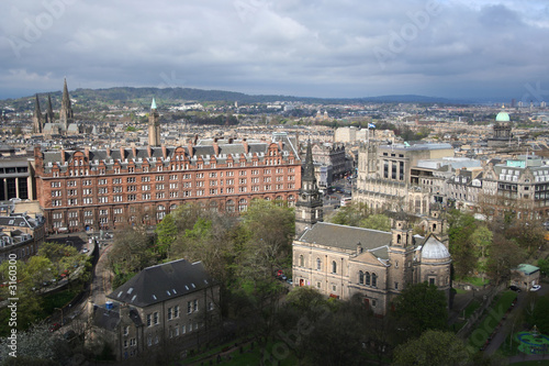 view west of city from edinburgh castle