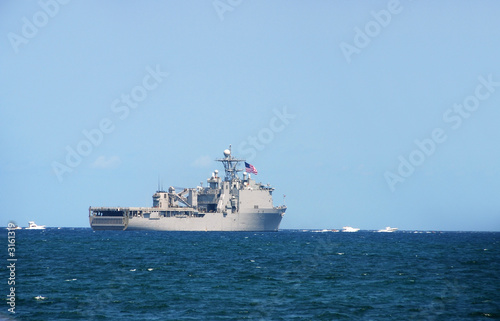military vessel out at sea