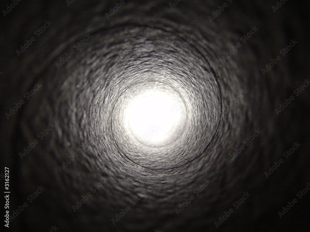 spiral light in tunnel - obrazy, fototapety, plakaty 