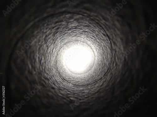Photo spiral light in tunnel