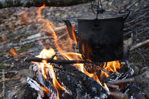 kettle on a fire
