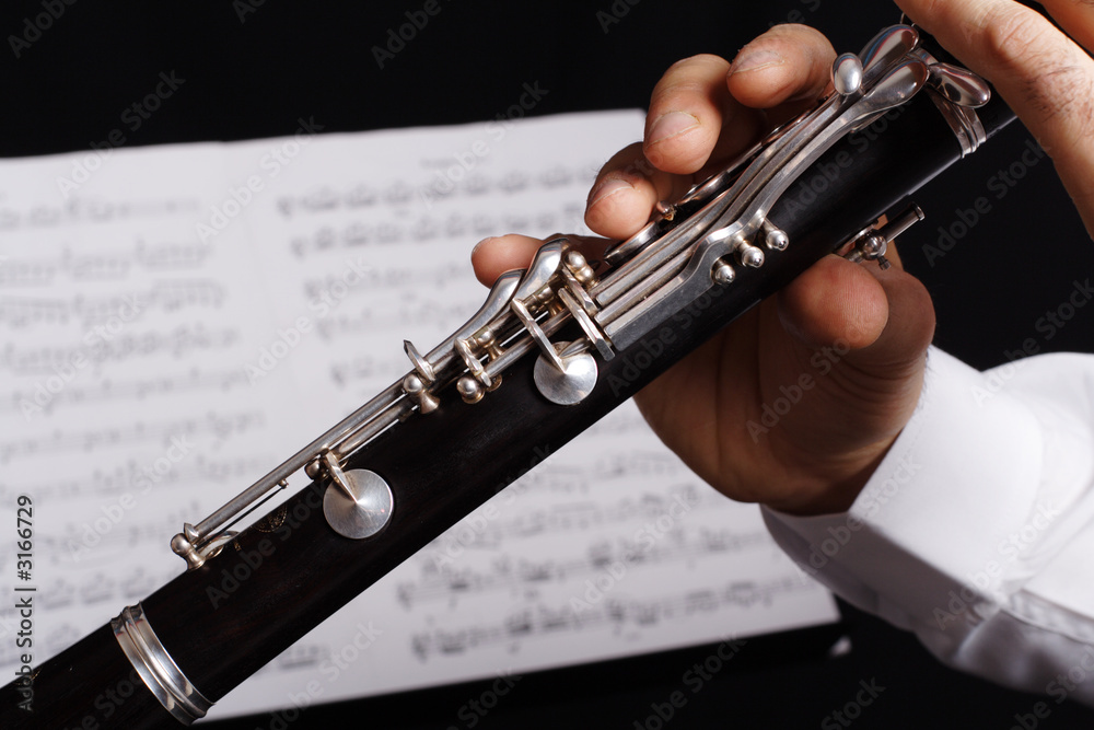 Fototapeta premium black clarinet