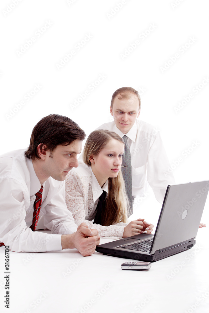 three businesspeople
