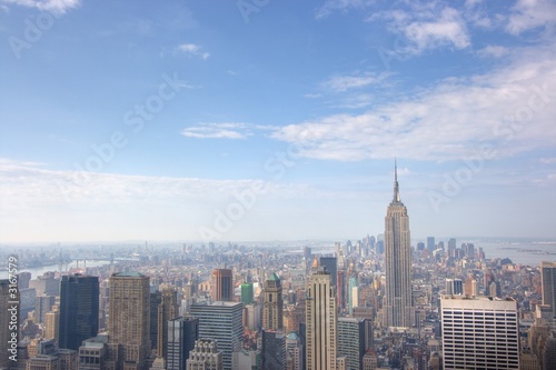 panoramic manhattan skyline, new york city, ny