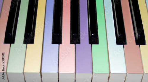 colored piano keys