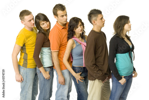 queue of youths photo