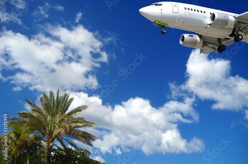plane and exotic destination