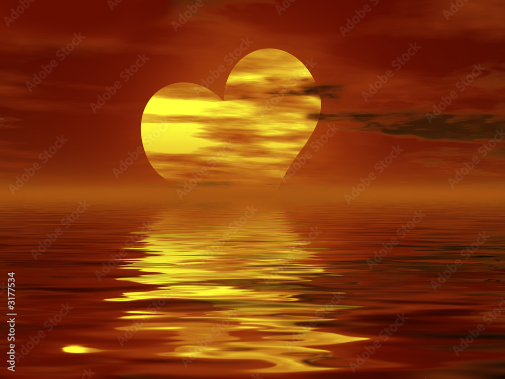 Obraz premium heart sun