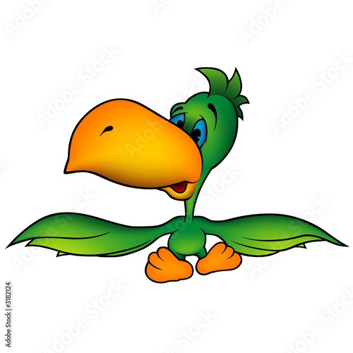 green parrot