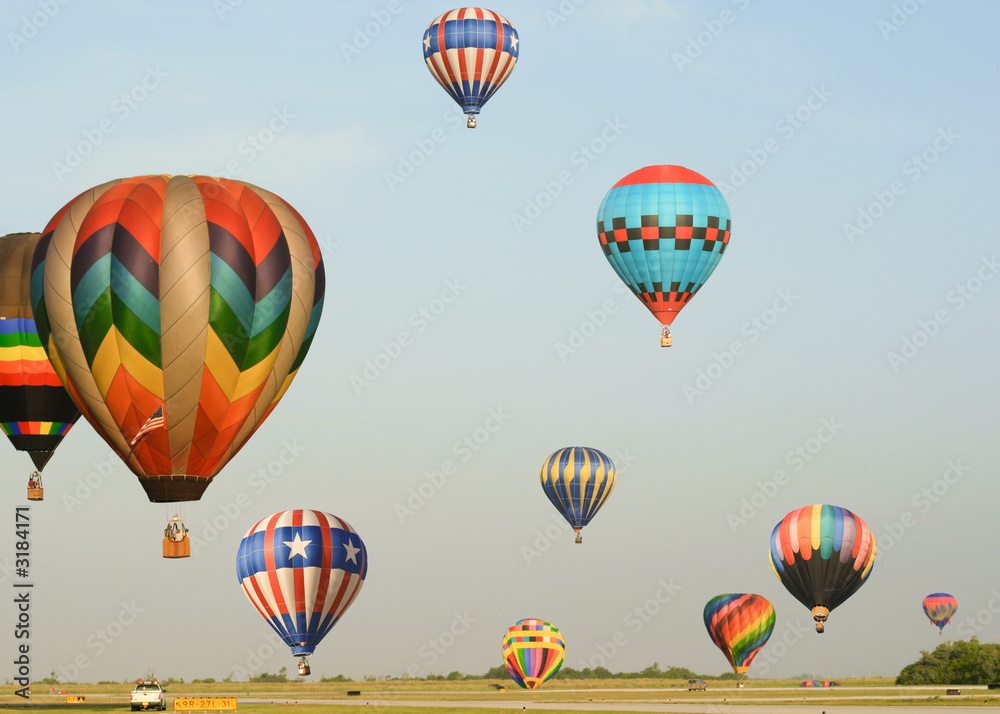Fototapeta premium Many Colorful Hot Air Balloons