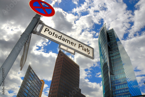 potsdamer platz with office buildings photo