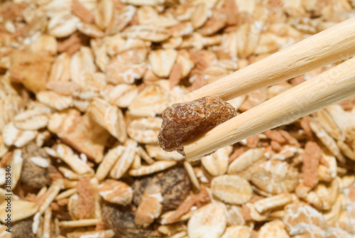 a delicious healthy bowl of muesli. photo