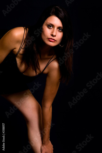 woman in black