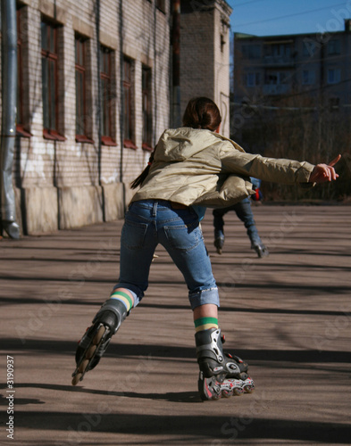 roller skates chase.