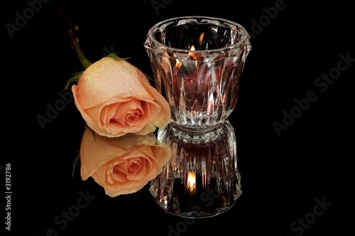 rose and candle