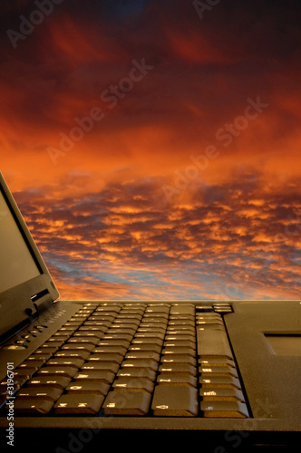 keyboard sunset