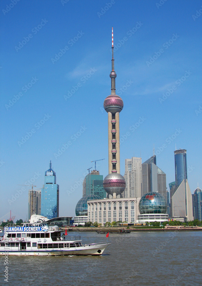 Fototapeta premium typowy widok na Szanghaj