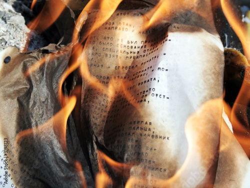 burning paper
