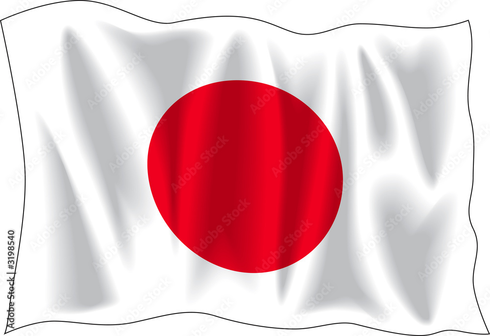 Naklejka premium japan flag