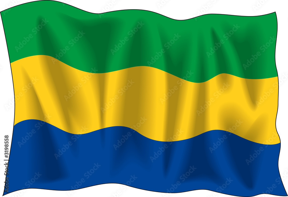 Obraz premium gabon flag