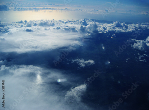clouds over  the ocean