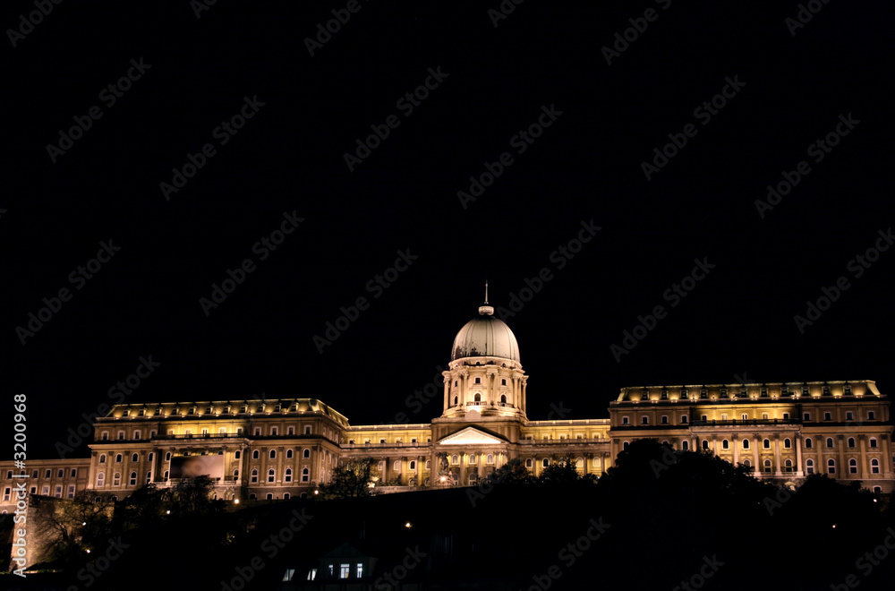 royal castle at night, budapest
