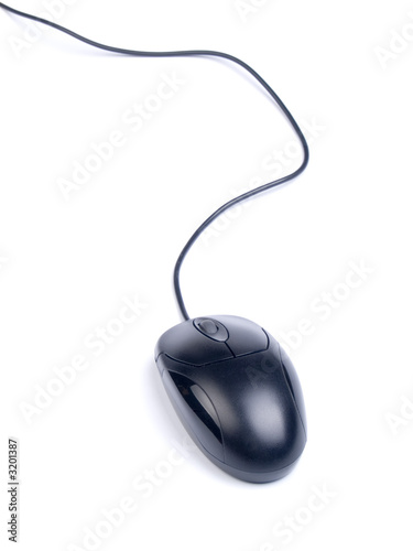 black optical computer mouse